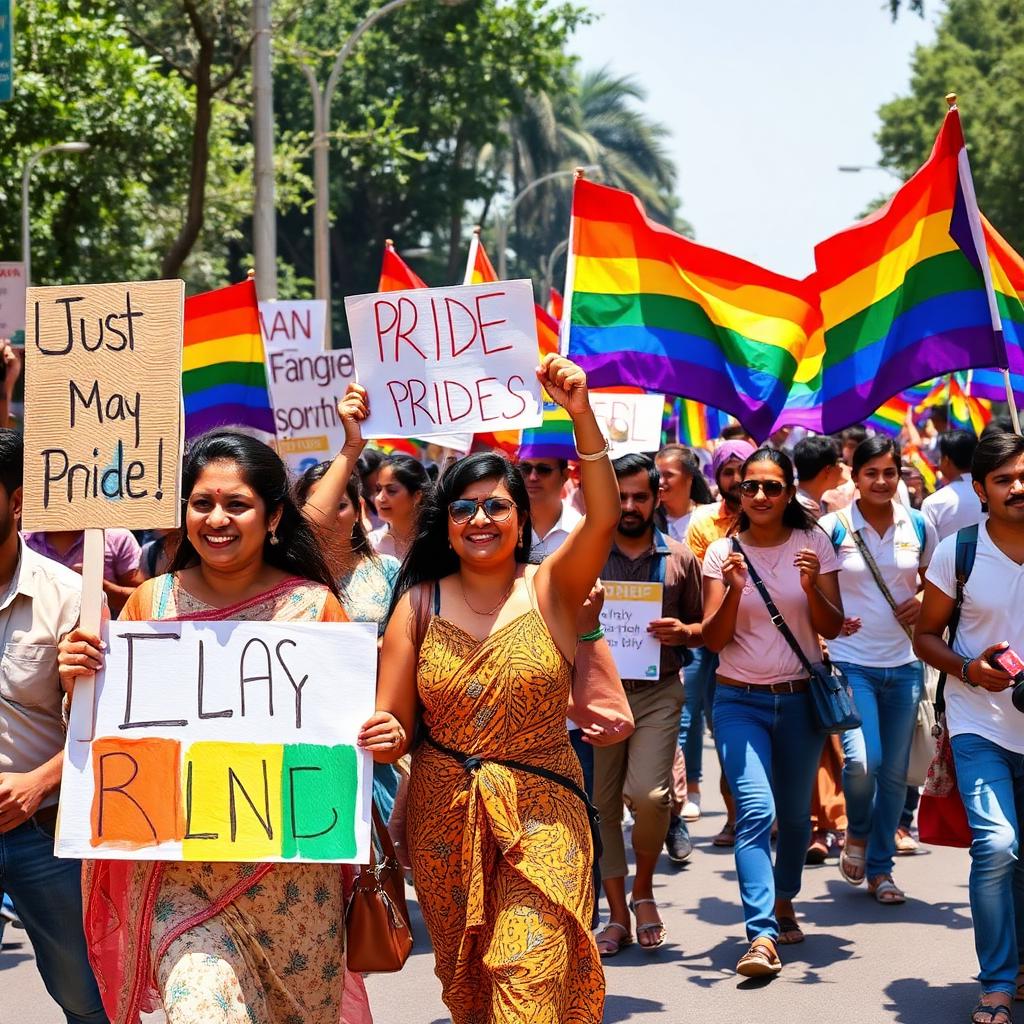 Queer pride march in Delhi